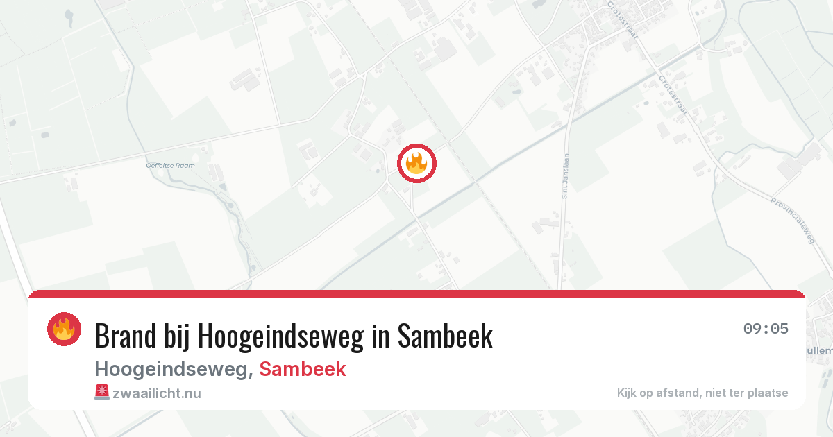 Brand bij Hoogeindseweg in Sambeek — 28 jun 2026