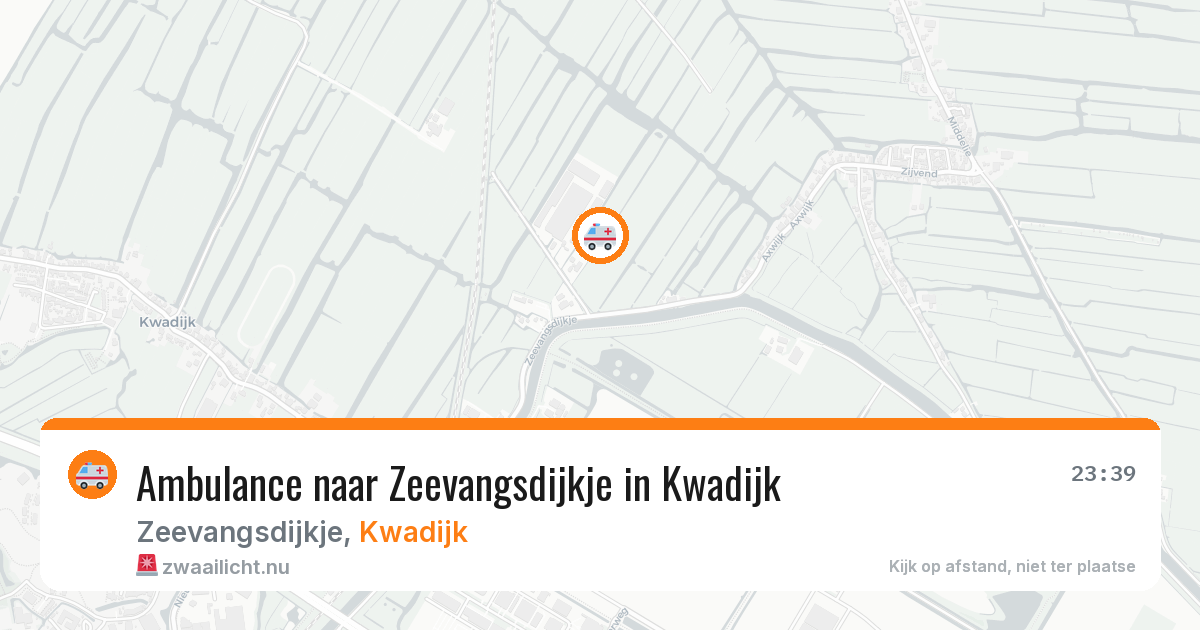 Ambulance naar Zeevangsdijkje in Kwadijk — 25 mei 2026