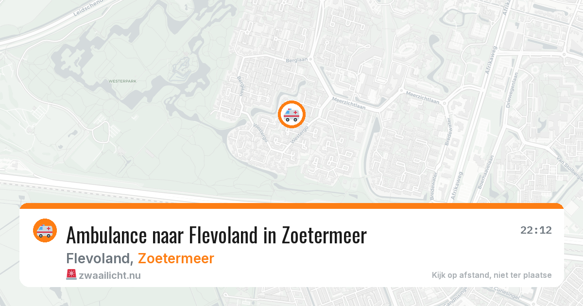Ambulance naar Flevoland in Zoetermeer — 25 mei 2026