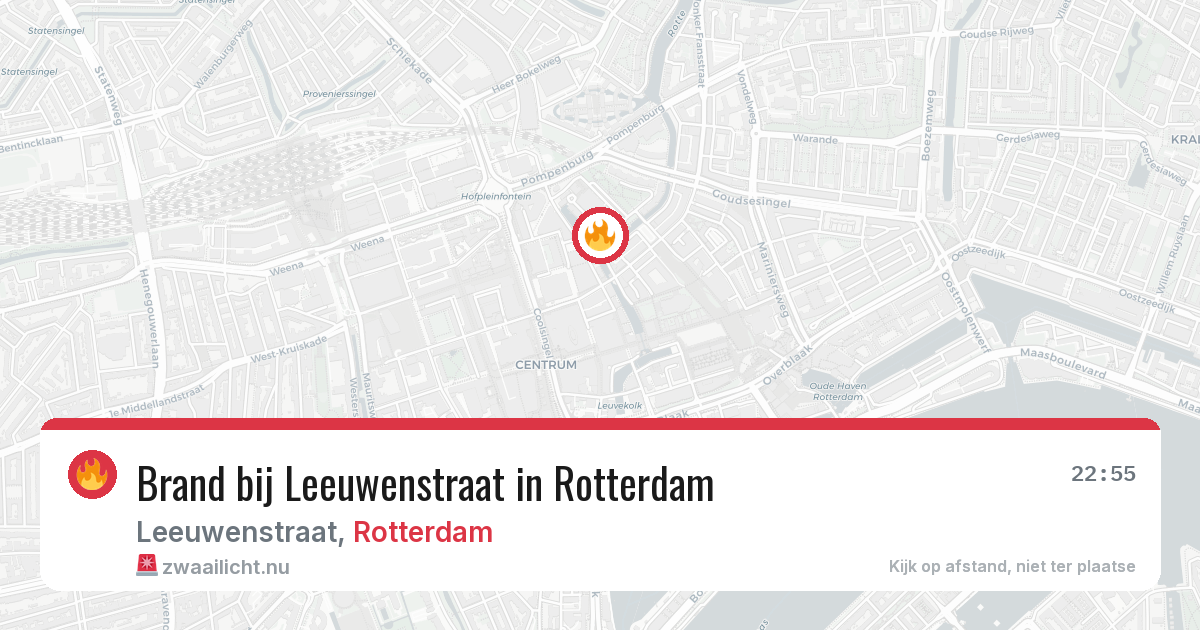 Brand bij Leeuwenstraat in Rotterdam — 6 jun 2026