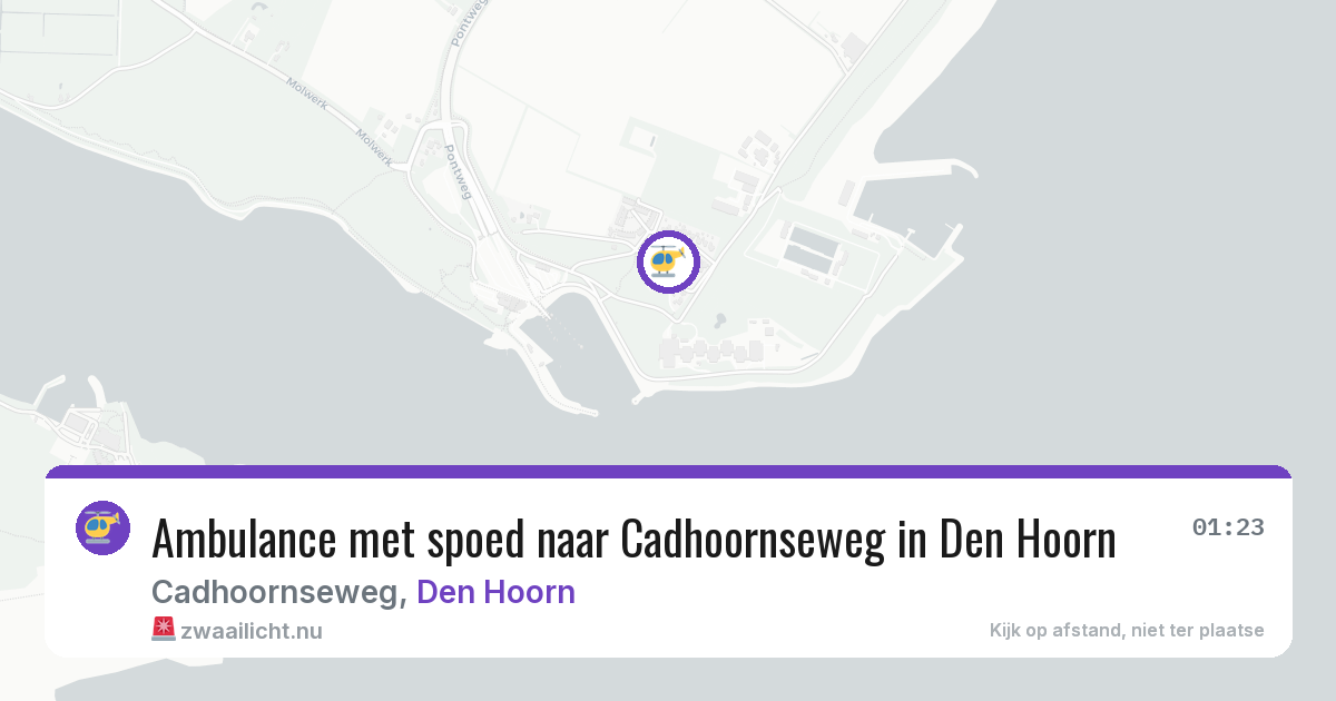 Ambulance met spoed naar Cadhoornseweg in Den Hoorn — 17 apr 2026