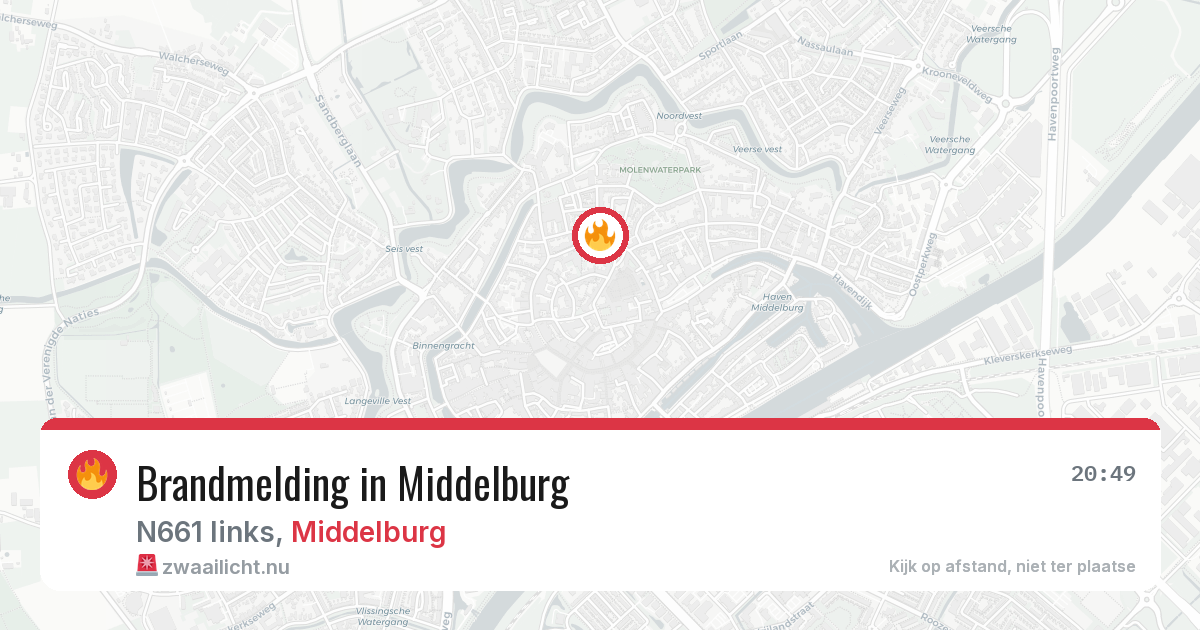 Brandmelding in Middelburg — 15 jul 2026