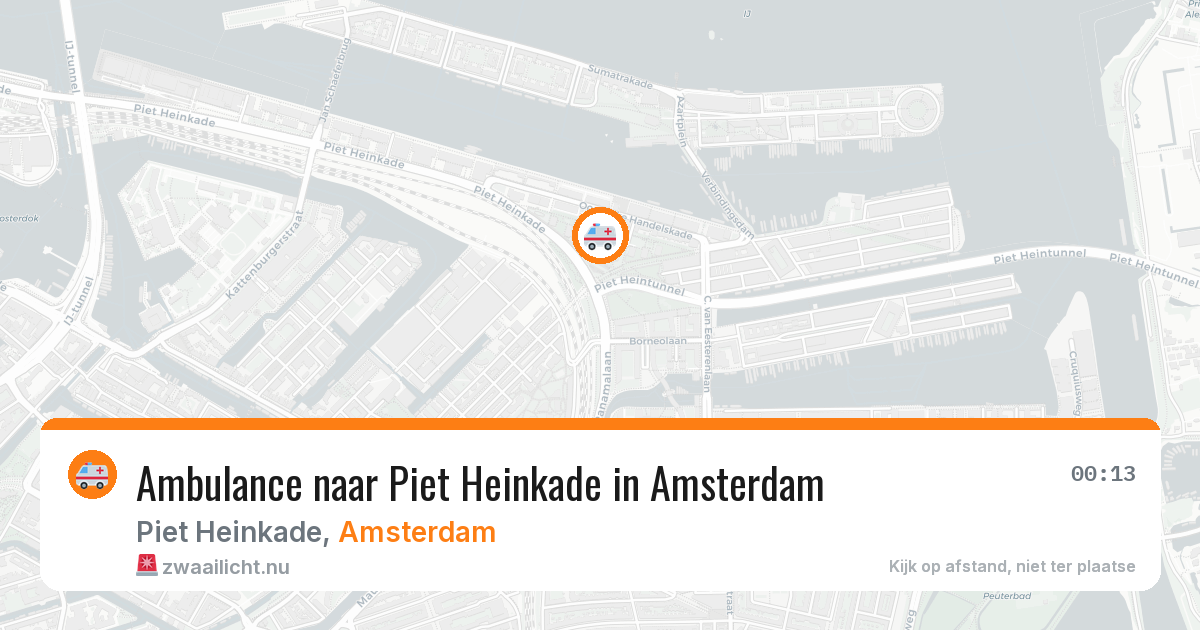 Ambulance naar Piet Heinkade in Amsterdam — 29 mei 2026