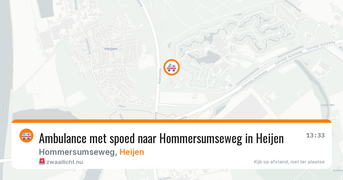 Ambulance met spoed naar Hommersumseweg in Heijen — 25 feb 2026