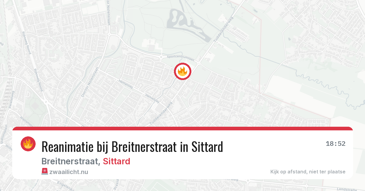 Reanimatie bij Breitnerstraat in Sittard — 18 mrt 2026