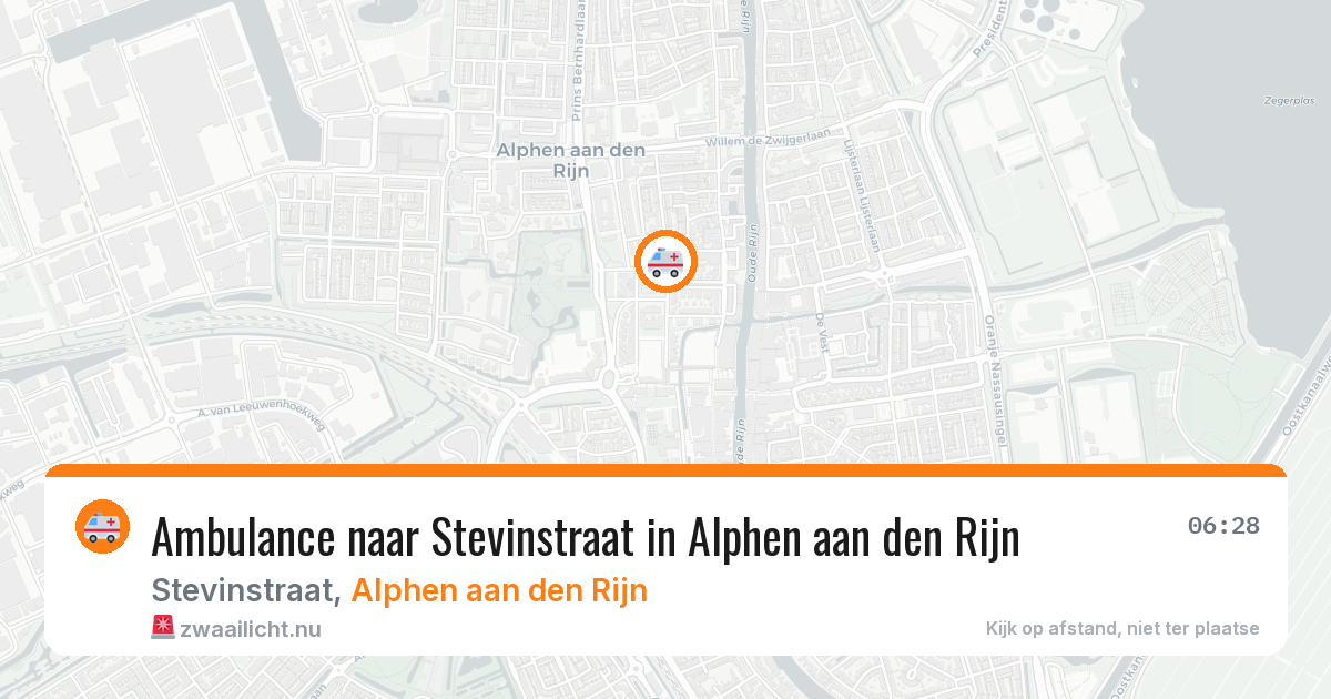 Ambulance naar Stevinstraat in Alphen aan den Rijn — 17 jul 2026