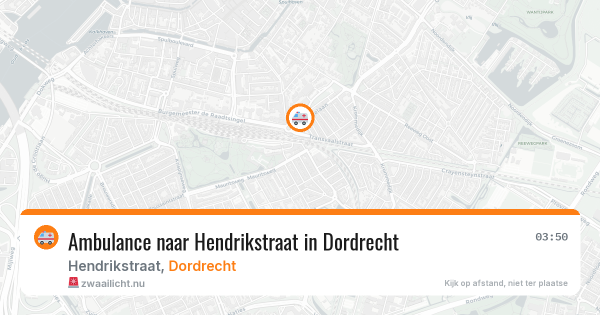 Ambulance naar Hendrikstraat in Dordrecht — 3 jun 2026