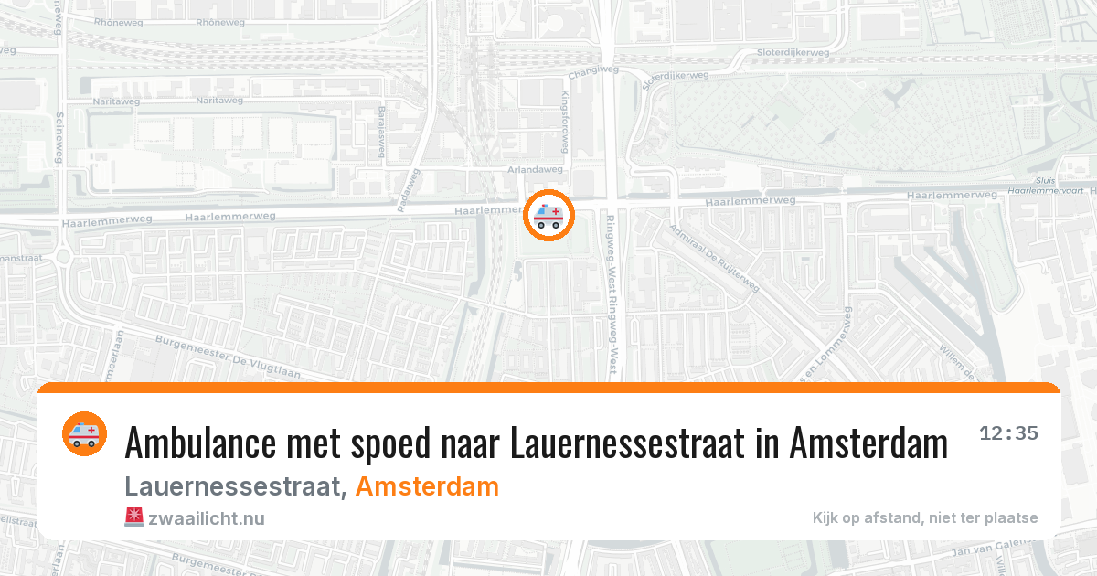 Ambulance met spoed naar Lauernessestraat in Amsterdam — 17 jul 2026