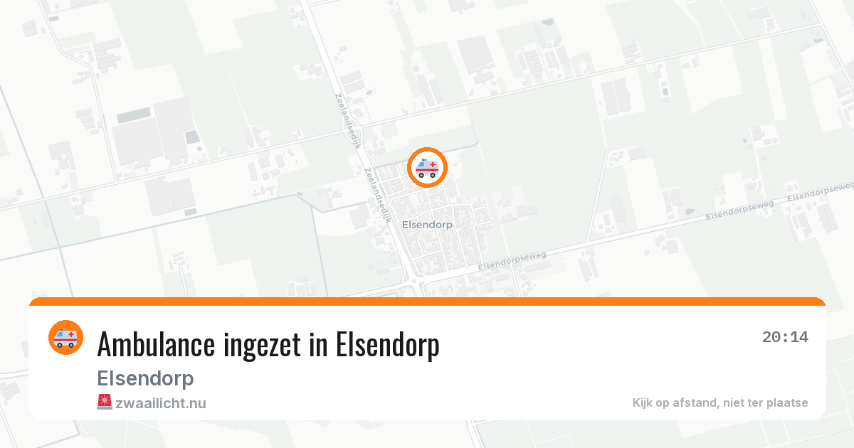 Ambulance ingezet in Elsendorp — 19 mei 2026
