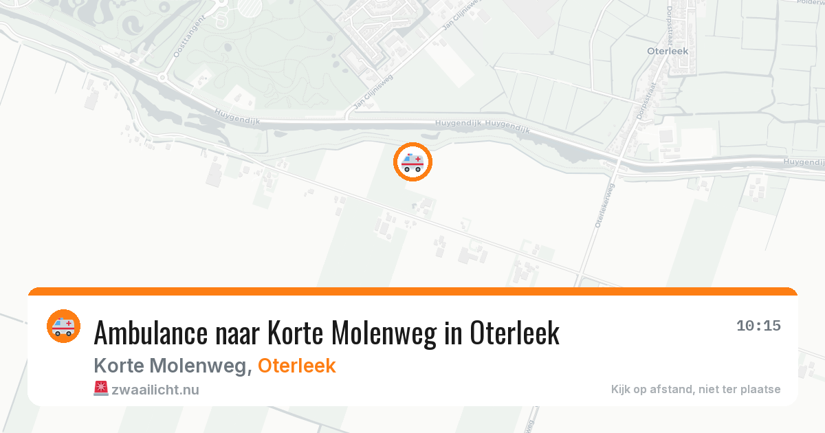 Ambulance naar Korte Molenweg in Oterleek — 22 mrt 2026