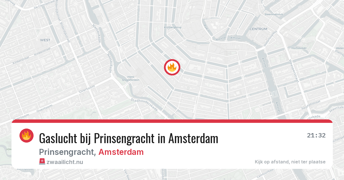 Gaslucht bij Prinsengracht in Amsterdam — 1 apr 2026