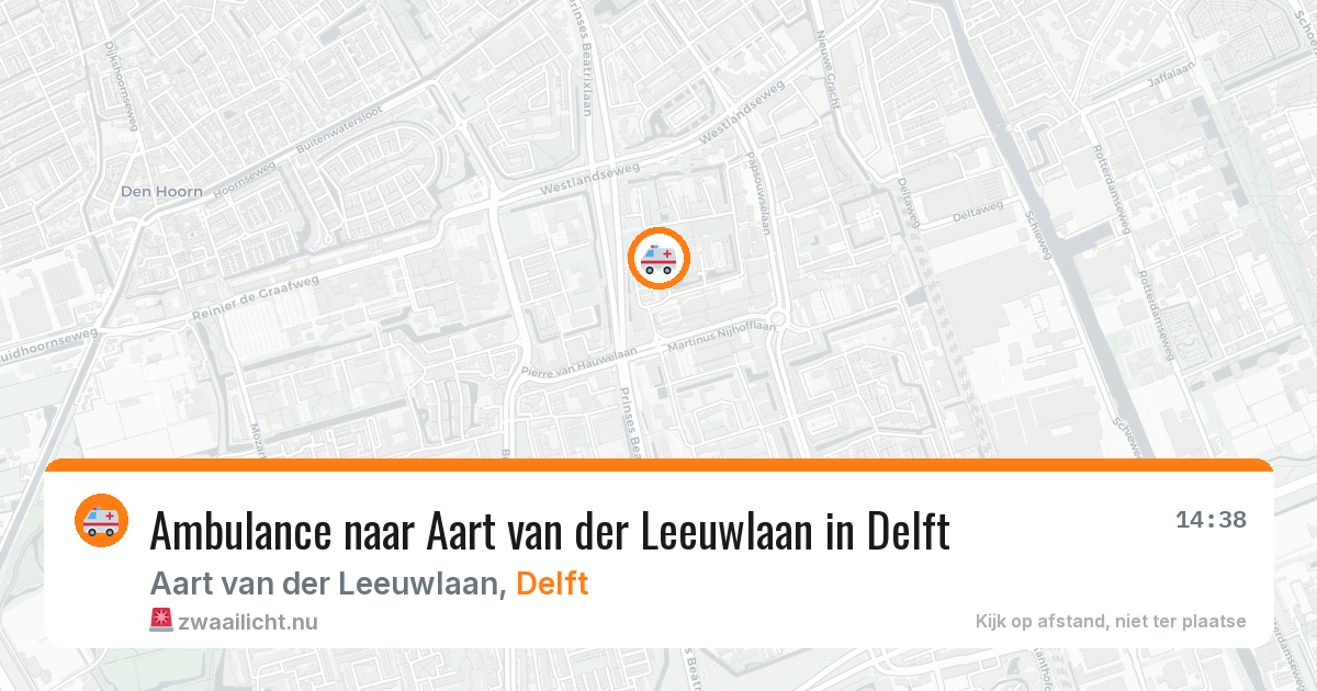 Ambulance naar Aart van der Leeuwlaan in Delft — 1 apr 2026