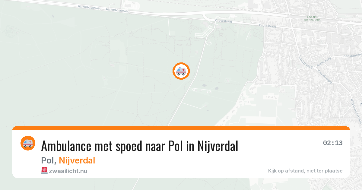Ambulance met spoed naar Pol in Nijverdal — 16 mei 2026