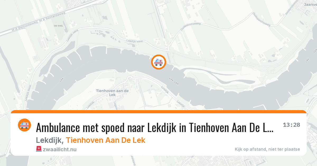 Ambulance met spoed naar Lekdijk in Tienhoven Aan De Lek — 8 jun 2026