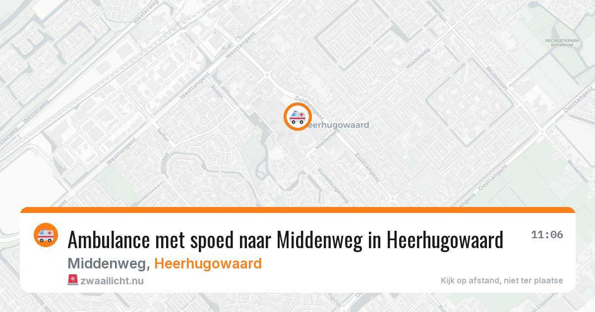 Ambulance met spoed naar Middenweg in Heerhugowaard — 28 apr 2026