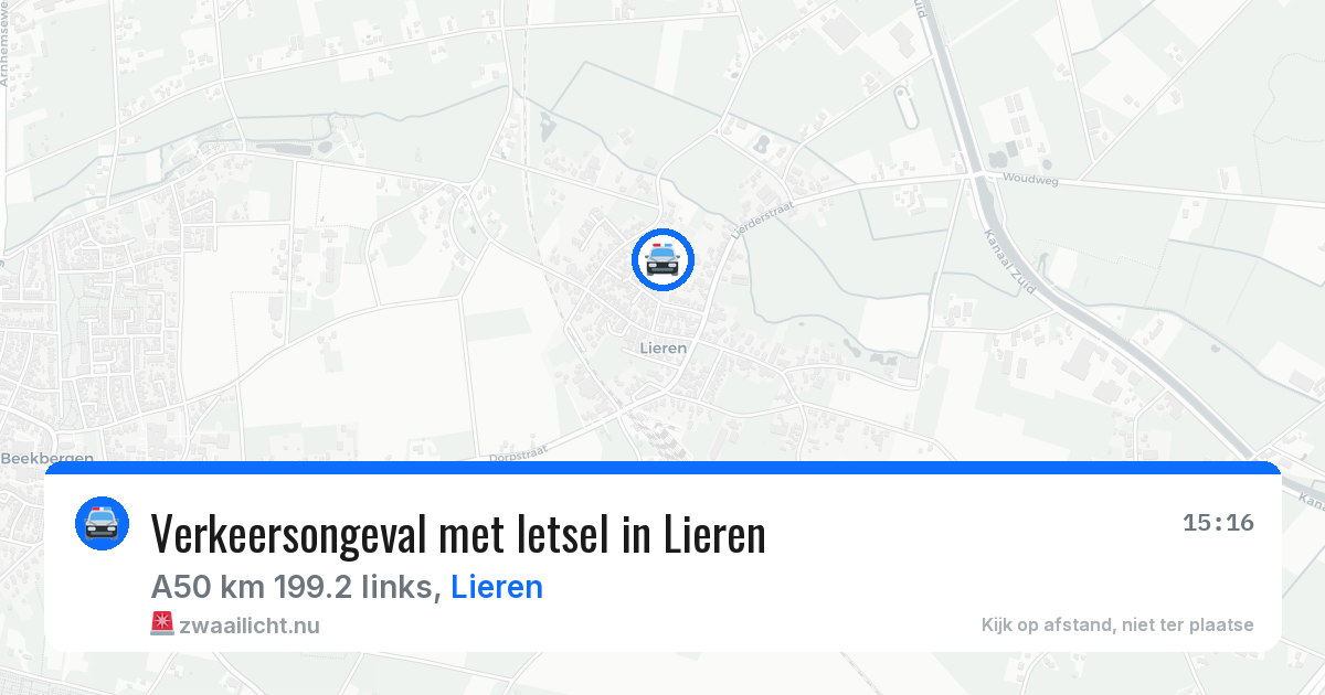 Verkeersongeval met letsel in Lieren — 27 mrt 2026