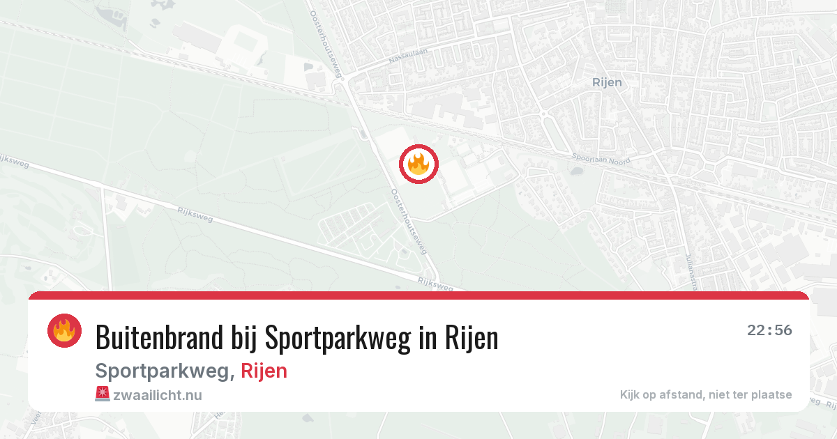 Buitenbrand bij Sportparkweg in Rijen — 15 apr 2026