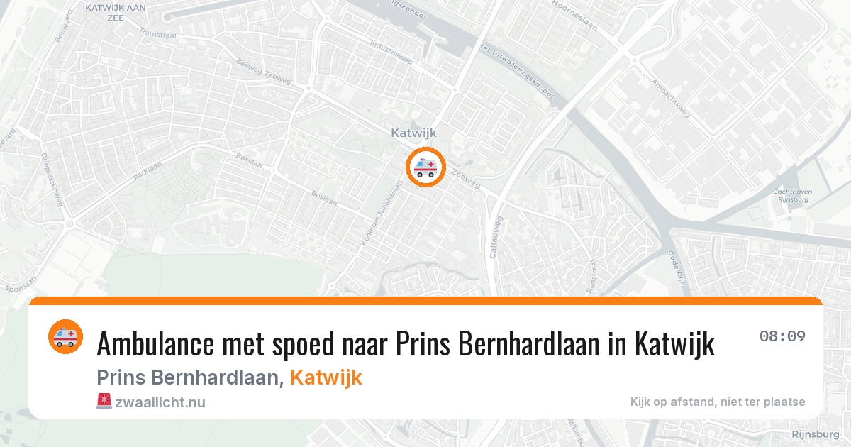 Ambulance met spoed naar Prins Bernhardlaan in Katwijk — 24 jul 2026