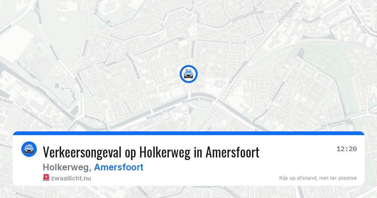 Verkeersongeval op Holkerweg in Amersfoort — 8 mei 2026
