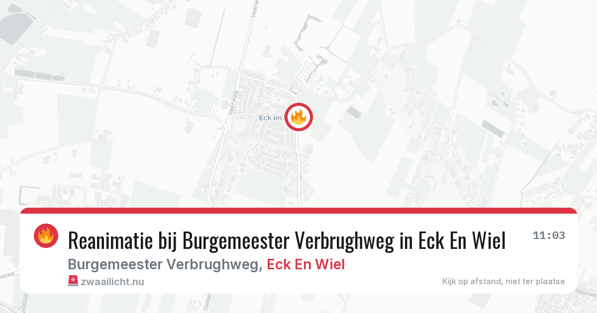 Reanimatie bij Burgemeester Verbrughweg in Eck En Wiel — 29 apr 2026