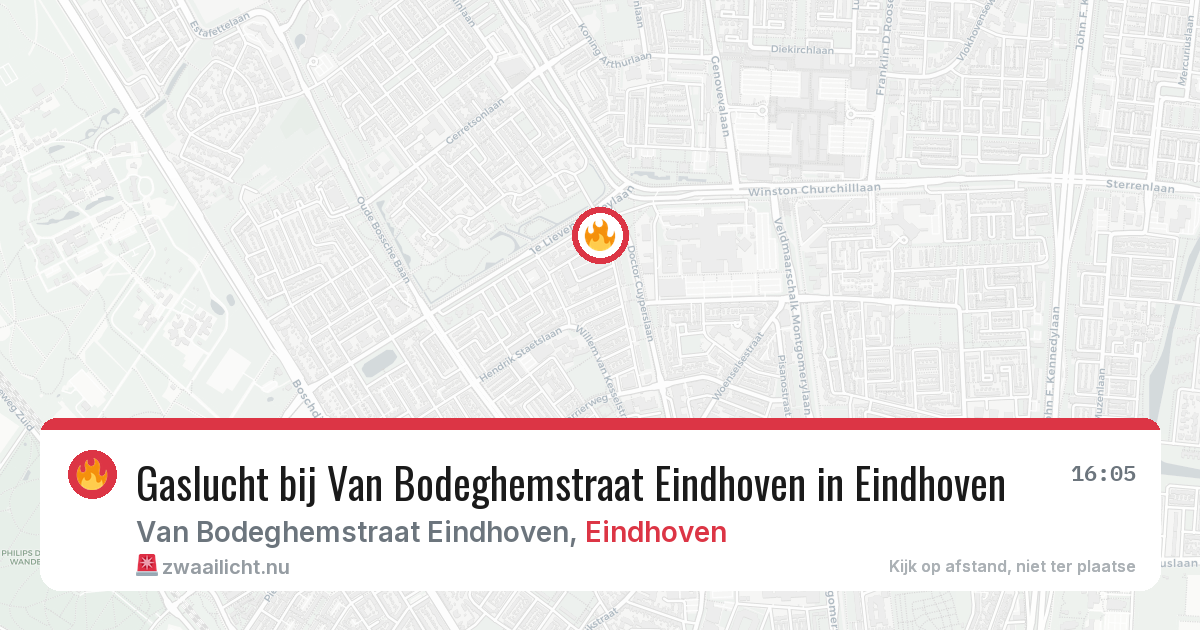 Gaslucht bij Van Bodeghemstraat Eindhoven in Eindhoven — 8 mei 2026