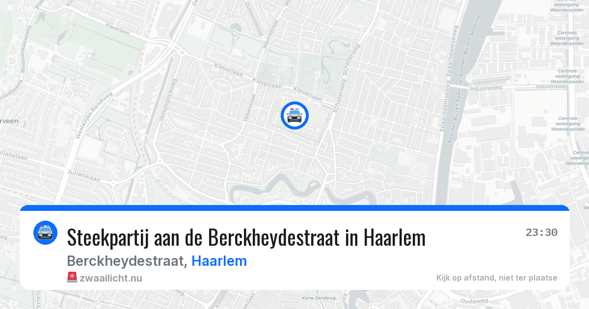 Steekpartij aan de Berckheydestraat in Haarlem — 19 mei 2026