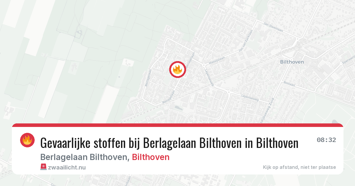 Gevaarlijke stoffen bij Berlagelaan Bilthoven in Bilthoven — 29 mei 2026