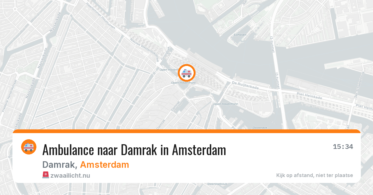 Ambulance naar Damrak in Amsterdam — 4 mei 2026