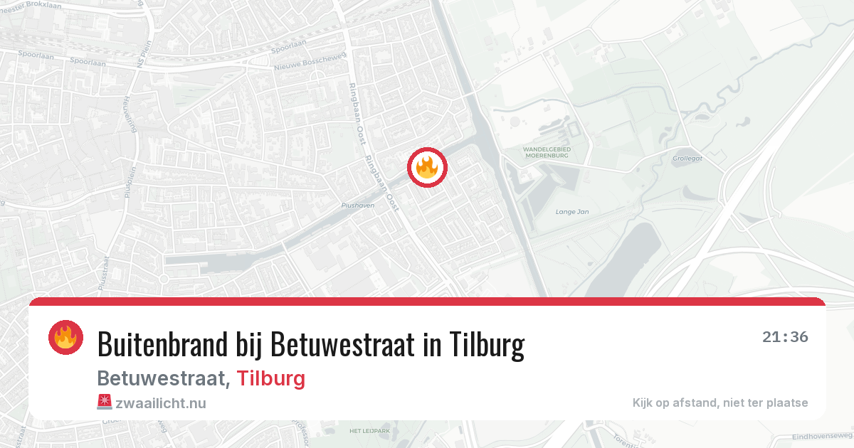 Buitenbrand bij Betuwestraat in Tilburg — 12 jul 2026