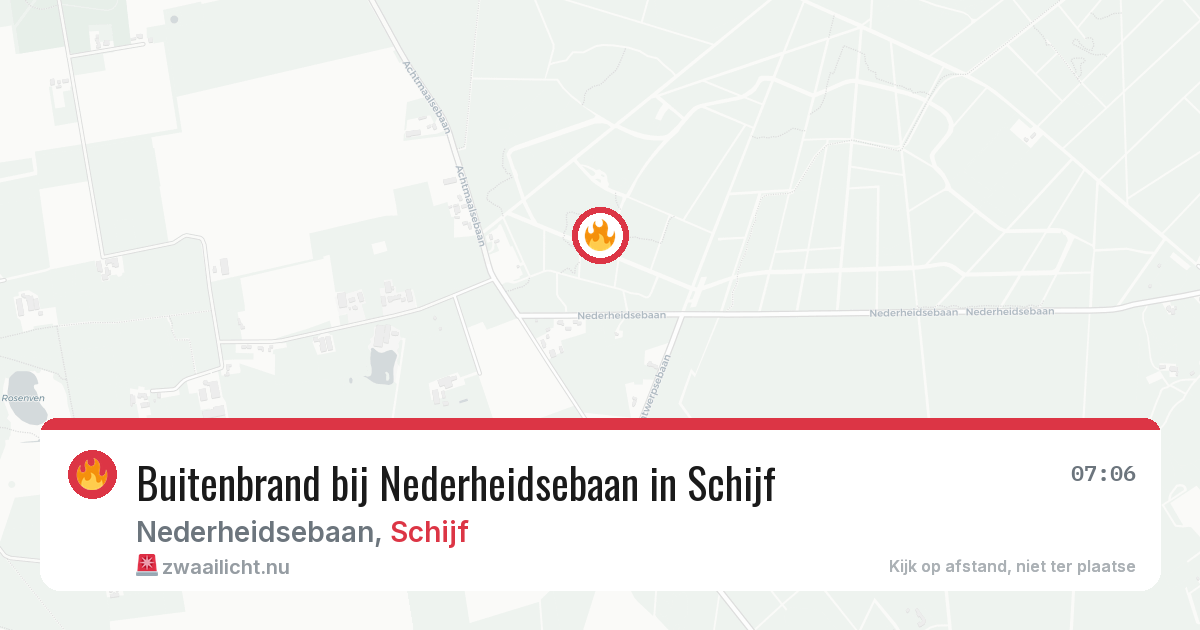 Buitenbrand bij Nederheidsebaan in Schijf — 22 jul 2026