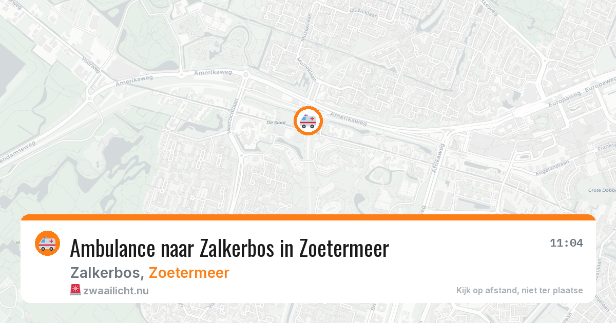 Ambulance naar Zalkerbos in Zoetermeer — 10 jul 2026