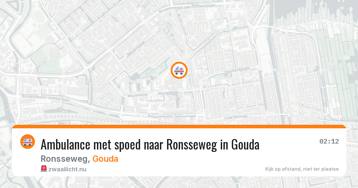 Ambulance met spoed naar Ronsseweg in Gouda — 17 mrt 2026