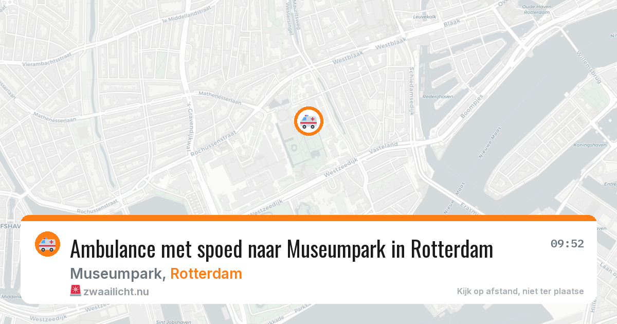 Ambulance met spoed naar Museumpark in Rotterdam — 23 mrt 2026