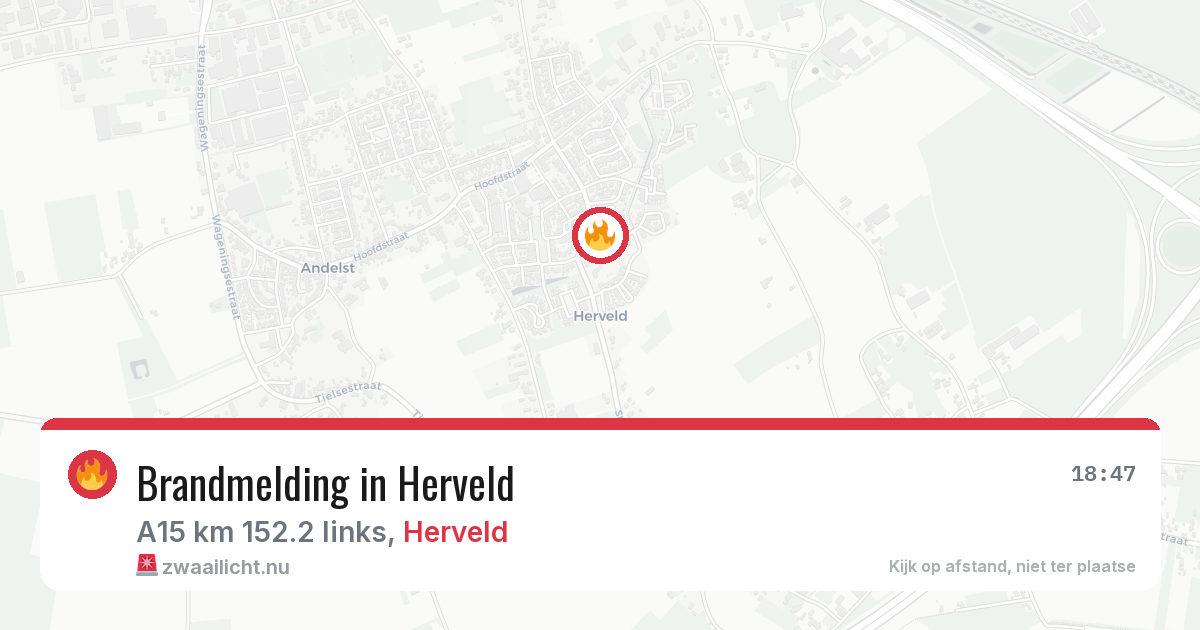 Brandmelding in Herveld — 19 mrt 2026