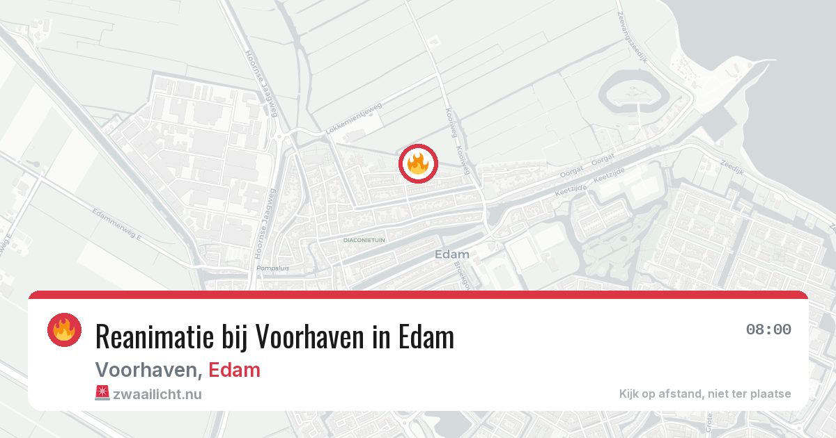 Reanimatie bij Voorhaven in Edam — 13 mei 2026