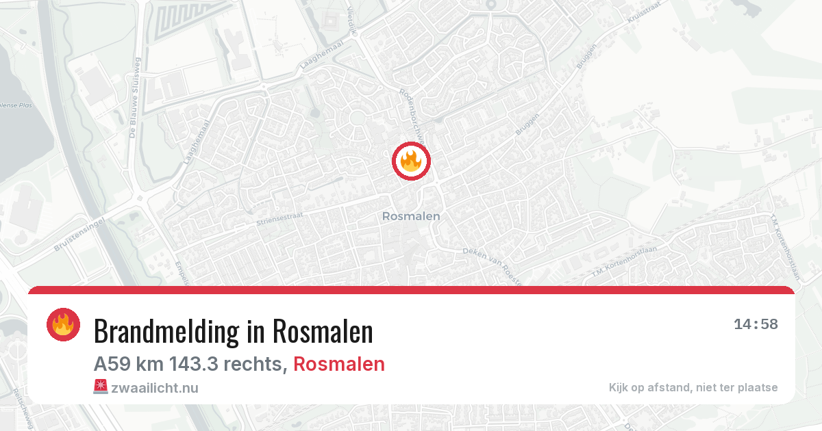 Brandmelding in Rosmalen — 15 jul 2026