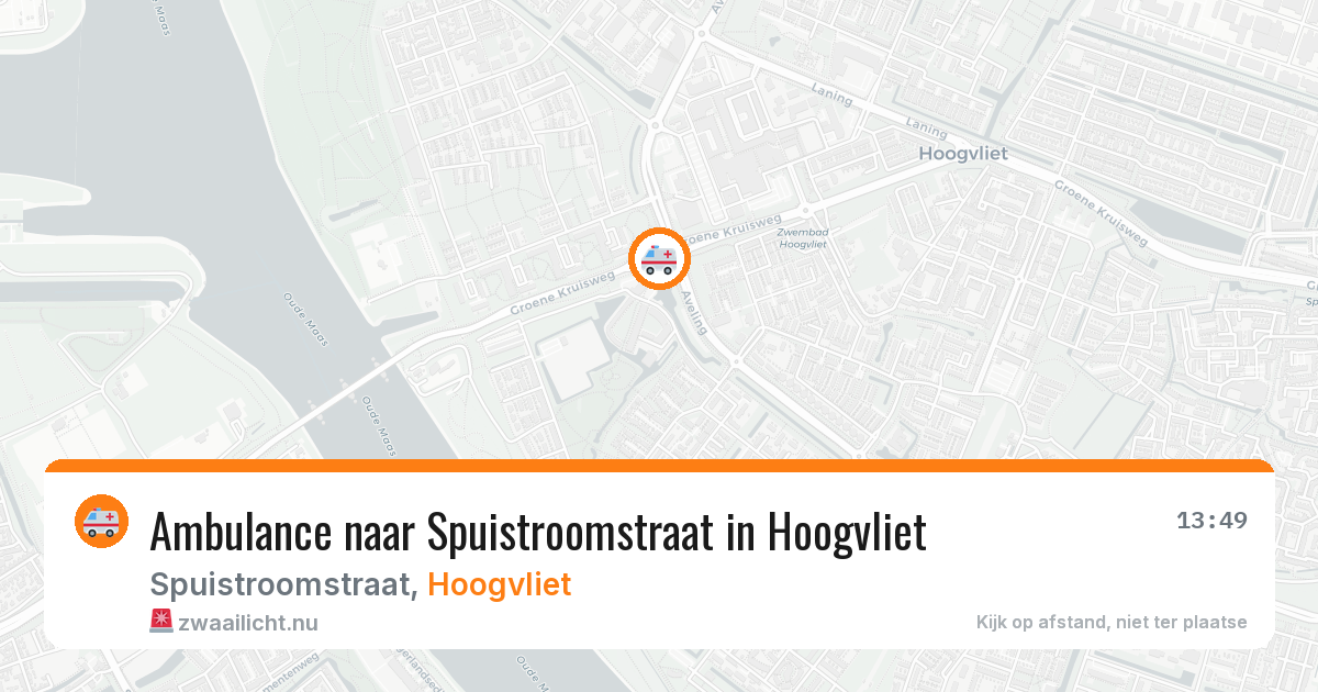 Ambulance naar Spuistroomstraat in Hoogvliet — 14 jul 2026