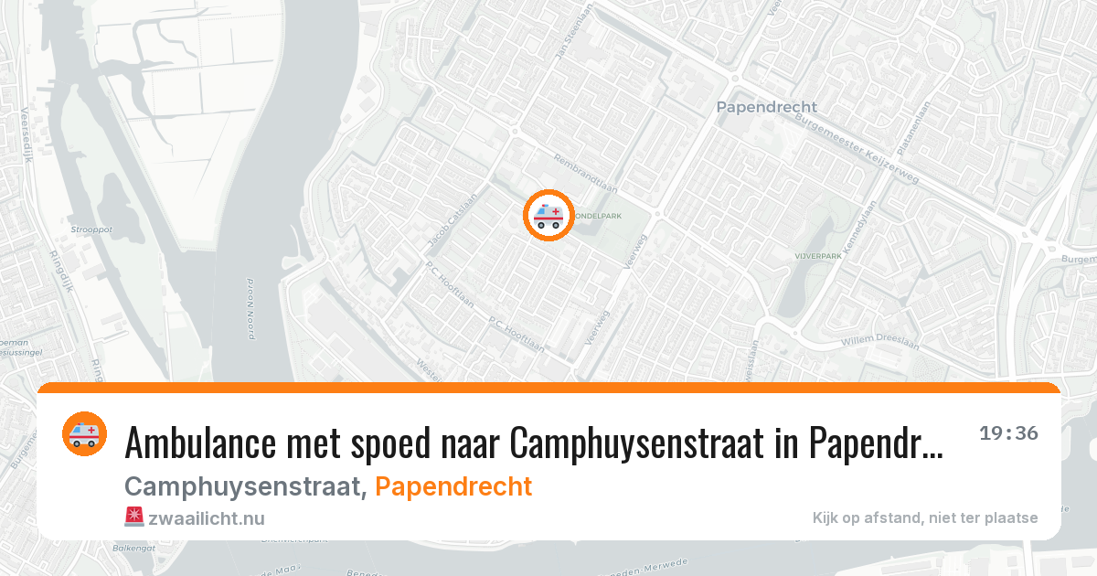 Ambulance met spoed naar Camphuysenstraat in Papendrecht — 15 jul 2026