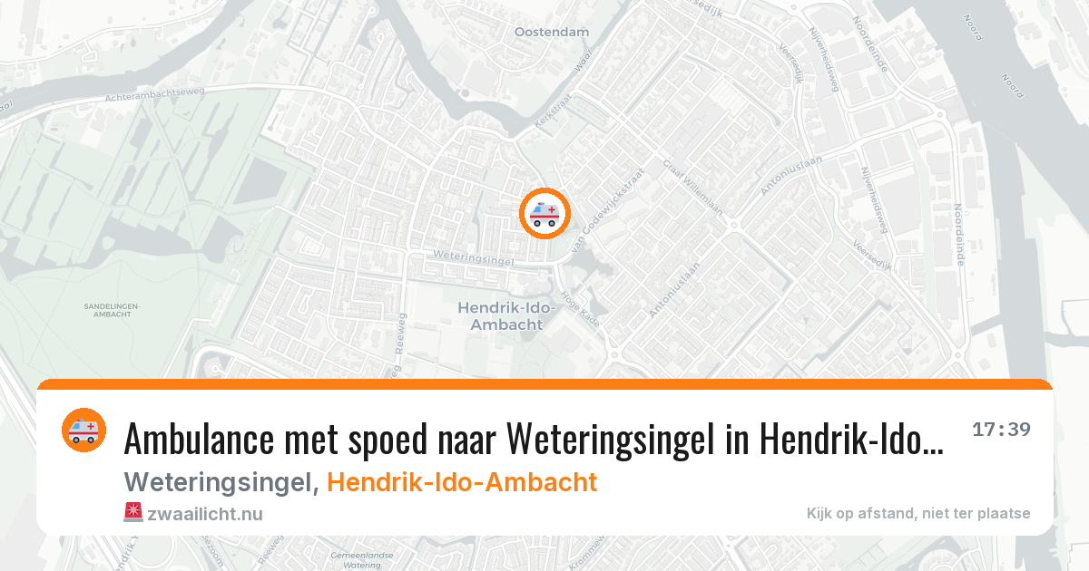 Ambulance met spoed naar Weteringsingel in Hendrik-Ido-Ambacht — 17 jul 2026