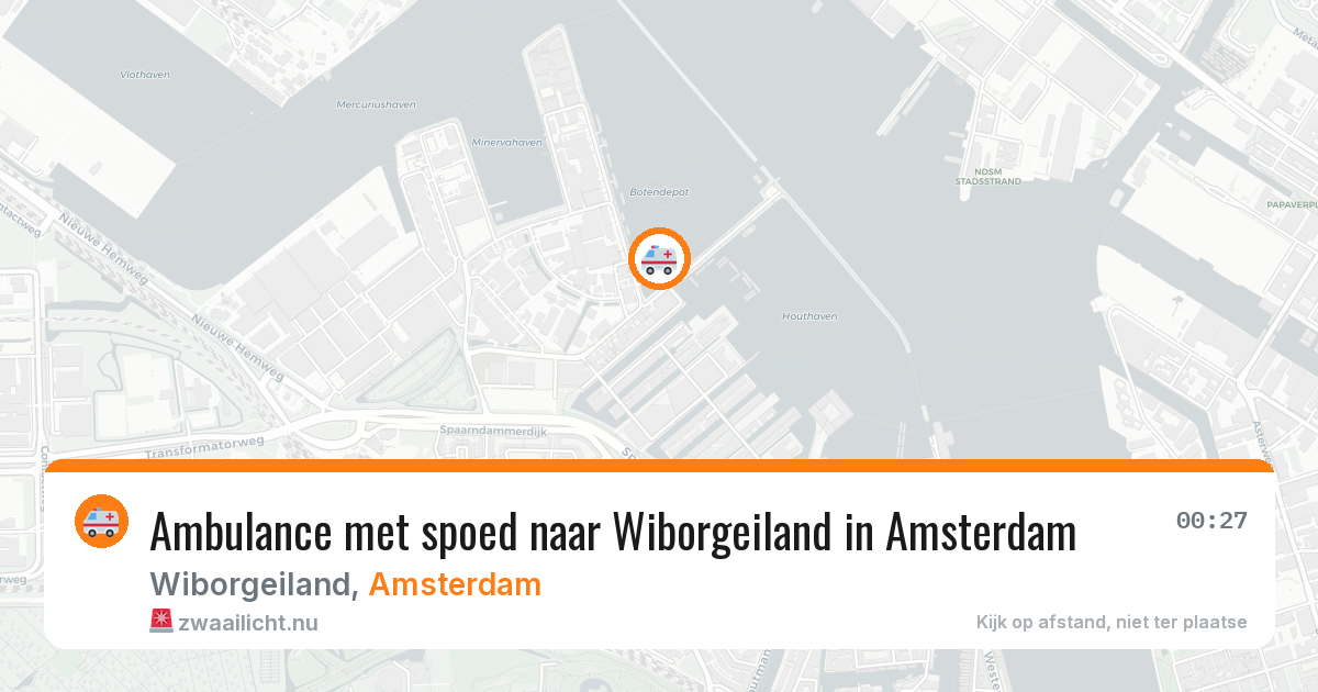 Ambulance met spoed naar Wiborgeiland in Amsterdam — 21 jul 2026