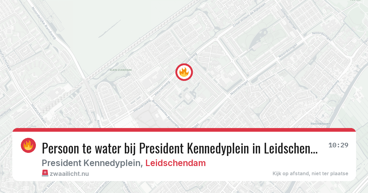 Persoon te water bij President Kennedyplein in Leidschendam — 6 jun 2026