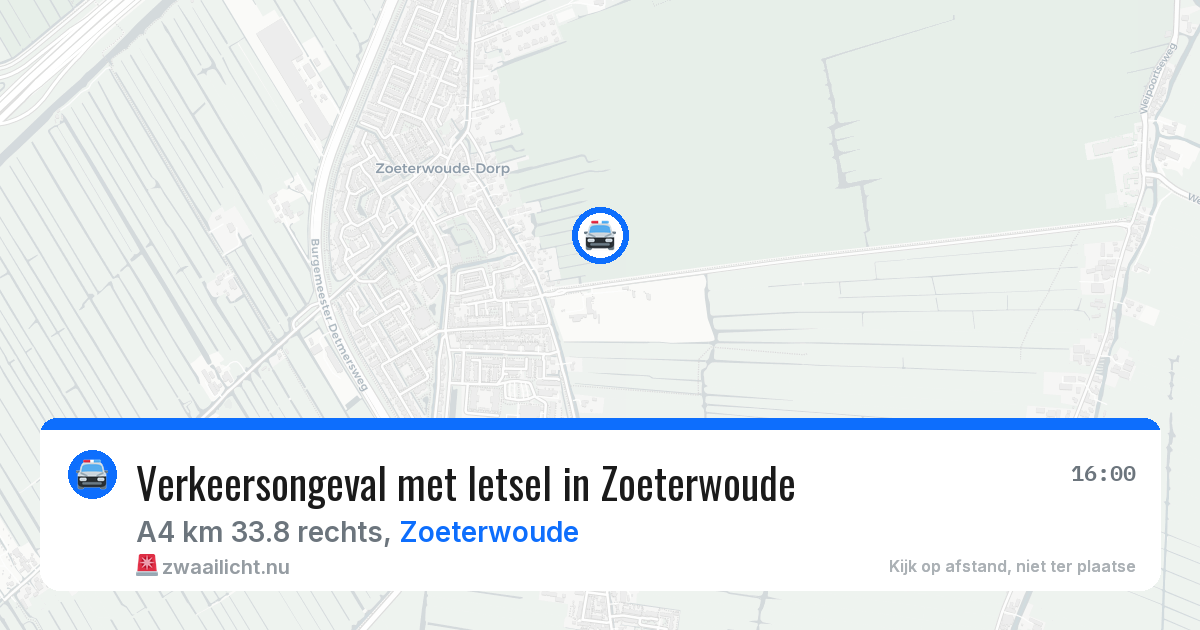 Verkeersongeval met letsel in Zoeterwoude — 12 jul 2026