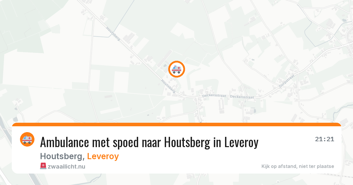 Ambulance met spoed naar Houtsberg in Leveroy — 23 mei 2026