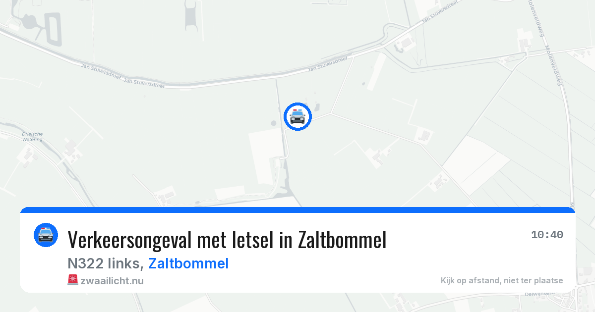 Verkeersongeval met letsel in Zaltbommel — 23 apr 2026