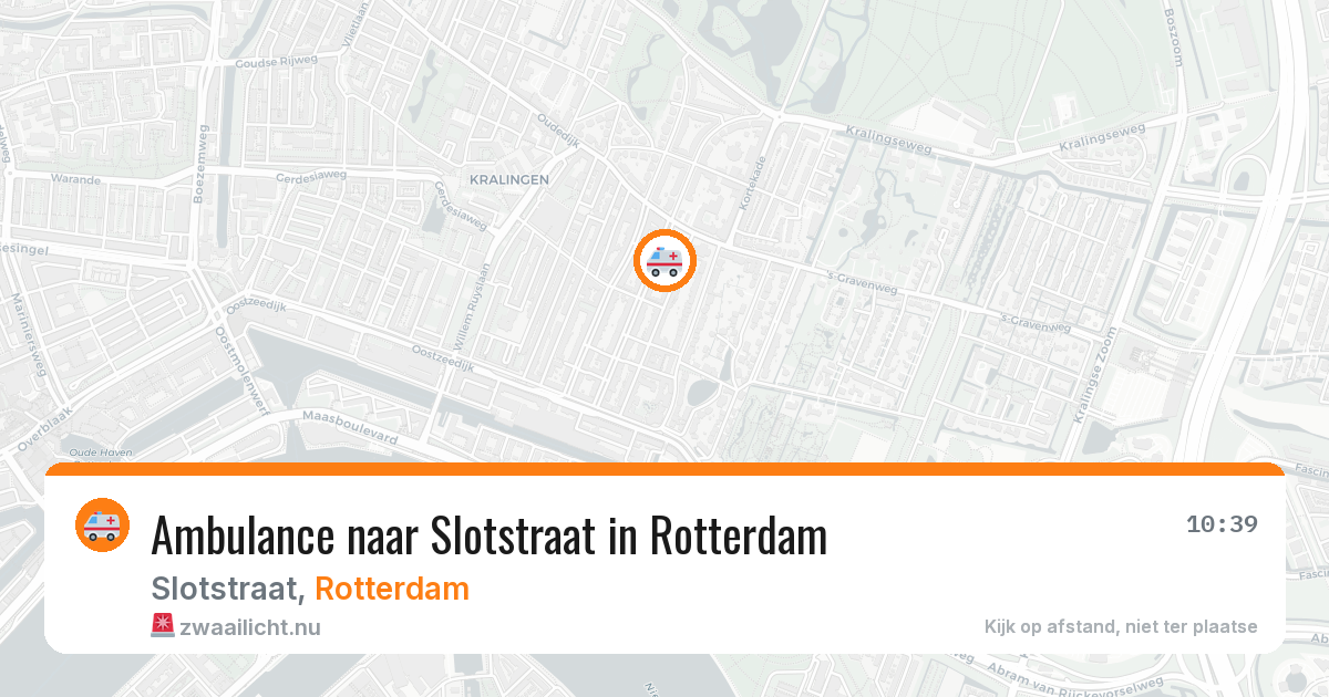 Ambulance naar Slotstraat in Rotterdam — 22 jul 2026
