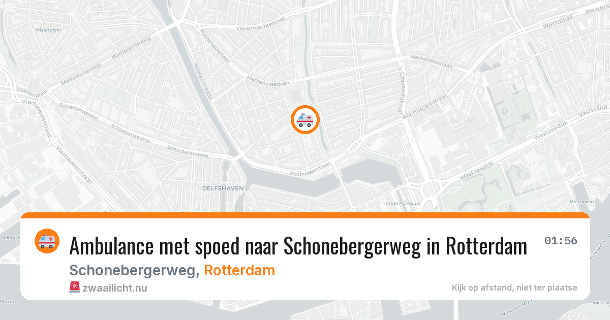Ambulance met spoed naar Schonebergerweg in Rotterdam — 22 jul 2026