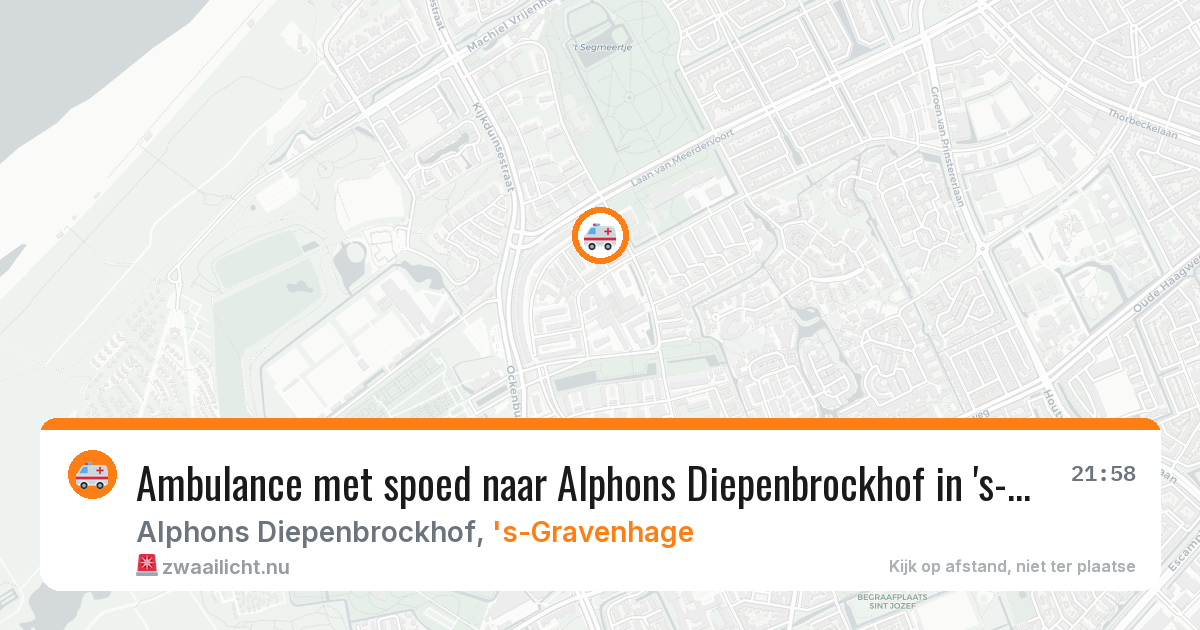 Ambulance met spoed naar Alphons Diepenbrockhof in 's-Gravenhage — 4 mei 2026