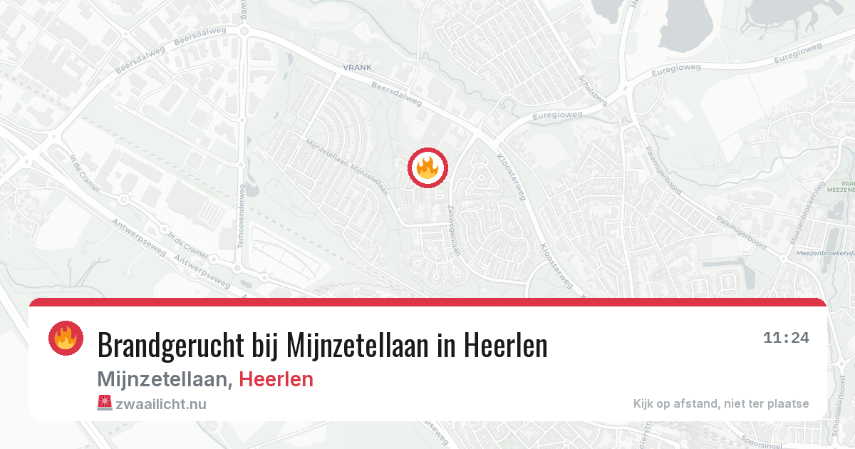 Brandgerucht bij Mijnzetellaan in Heerlen — 1 jun 2026