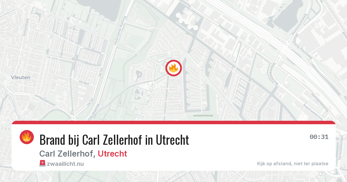 Brand bij Carl Zellerhof in Utrecht — 24 mei 2026