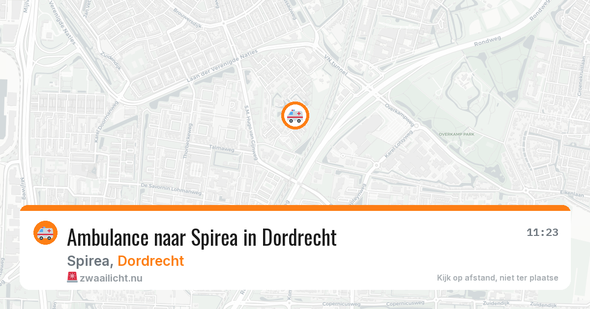 Ambulance naar Spirea in Dordrecht — 26 mei 2026